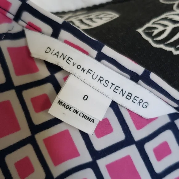 DVF faux wrap sleeveless dress size 0 - Picture 8 of 9